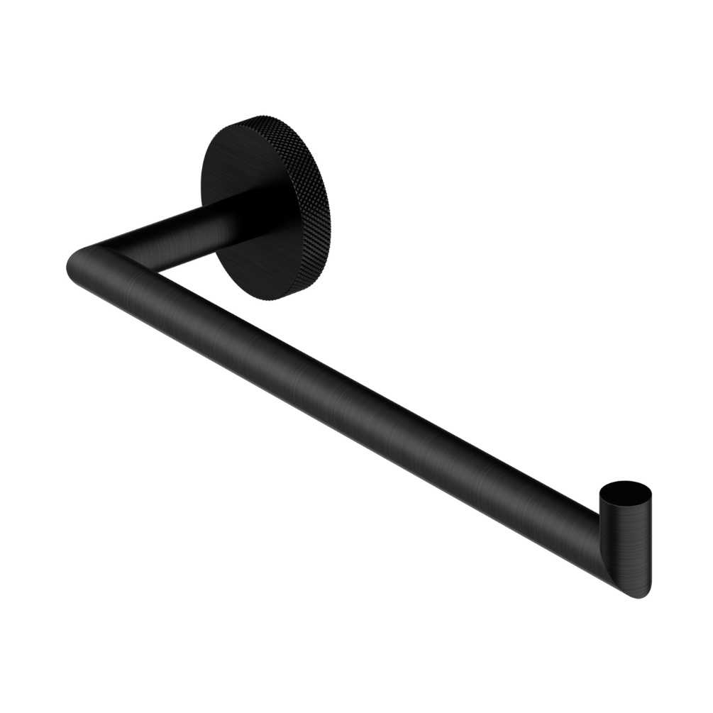 Product Cut out image of the Abacus Iso Pro Matt Black Hand Towel Holder